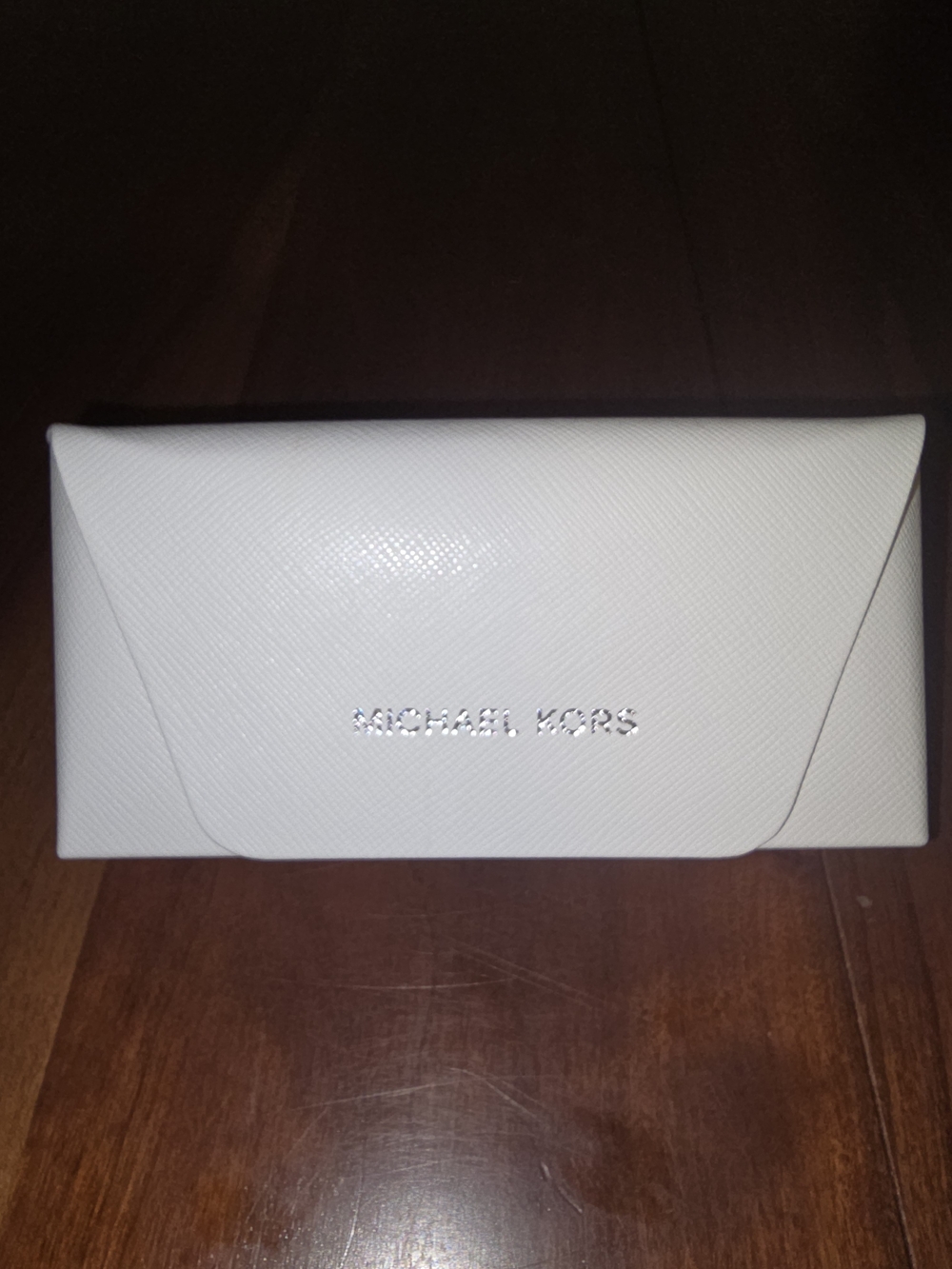 Michael Kors White Leather Sunglasses Case, New without Tags